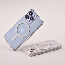 갤러플 샌드위치 맥세이프 젤리 범퍼 휴대폰 하드 투명 케이스