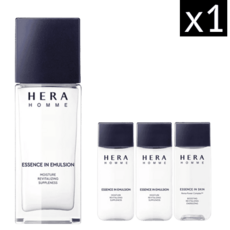 헤라 옴므 에센스 인 에멀젼 110ml + 20ml x 2 + 스킨 20ml | 남성 안티에이징 에너지부스팅 모공케어 | Hera Homme Essence In Emulsion, 1개 - 헤라부스팅