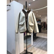 코인코즈 HY [코인코즈 HY] W862 배색 양털 재킷 (IVORY) HAM9WJ8620