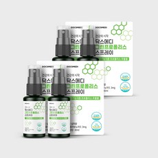 닥스메디 브라질 그린 프로폴리스 스프레이 30ml 플라보노이드 3mg 입안 뿌리는 가글, 4개