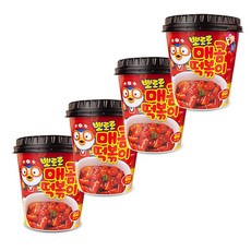 [뽀로로 1박스] 매콤 떡볶이 4개입 (매콤4) 맛있는 어린이 간식!!, 115g, 4개 - 뽀로로땡