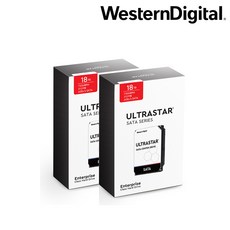 웨스턴디지털 울트라스타 NAS 패키지 HDD, 36TB, DC HC550 WUH721818ALE6L4 2PACK - wuh721818ale6l4