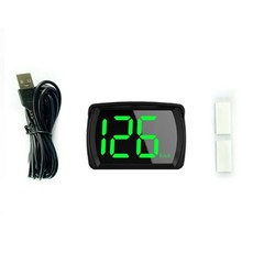 자동차 HUD 헤드 업 디스플레이 KM/H MPH GPS 디지털 속도계 LED 대형 글꼴 충전 어댑터 트럭 SUV 바이크 오토바이, [01] Set 1 KMH, 01 Set 1 KMH