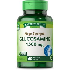 Glucosamine HCl 1500mg | 60 Caplets | Mega Strength Supplement | Non-GMO & Gluten Free | by Nature