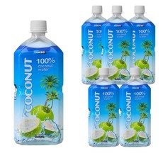 TANDO 코코넛 워터 100%, 1L, 6개