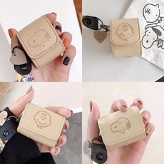 인싸 귀여운 에어팟프로 케이스 찰리브라운 스누피 가죽 스트랩 하트 키링 1세대 2세대 에어팟