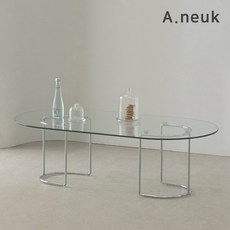 아늑 시니컬W 1200 강화 유리 거실 테이블/원형 소파 테이블