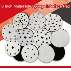 6 인치 150mm 스폰지 인터페이스 패드 샌더 백킹 패드 샌딩 패드 용 댐핑 패드 연마 도구 액세서리-후크 및 루프