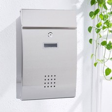방수 벽걸이 우편함 전원 단독주택 펜션 풀빌라 야외 인테리어 우체통, 화이트