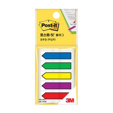 3M 화살표 684-5KP 플래그 포스트잇 44mmX12mm 100매 5색