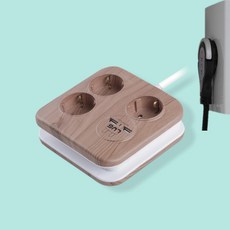 러그박스 이지콕 플러그 사각 3구 usb 2포트 멀티탭 1.4m