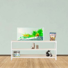 어항받침대 튼튼한 축양장 3단 1000 x 300 x 420, 화이트, 1개