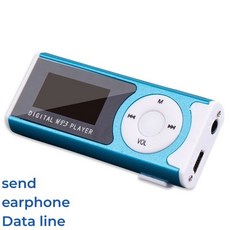 휴대용 MP3 음악 플레이어 LED 카드 및 외부 사운드 손전등 USB 미니 클립 학생 워크맨 스포츠 선물, 5.파란 - 128mb, [03] 파란