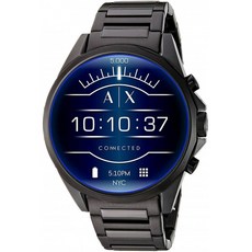 [미국 직구]알마니 익스체인지 맨즈 스마트워치- 심박수 GPS NFC MZ157831052642, Blackout, 상세설명참조