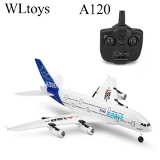 RC 비행기 WLtoys 에어버스 A380 24G 3Ch 고정 날개 야외 비행 성인용 드론 A120A380, 2.A120 2 batteries