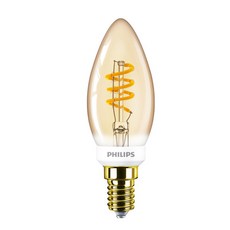 PHILIPS LED 촛대구 골드 3.5W 촛불램프 촛불전구 샹들리에 소형 에디슨, 1개