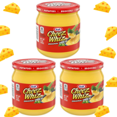 크래프트 치즈위즈 오리지널 치즈 디핑 소스15oz(425g) 3팩 Kraft Cheez Whiz Original Cheese Dip, 3팩 425g, 425g