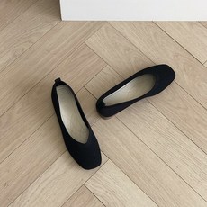 [당일출고] 꼼꼼구두 애니 발편한 라운드 여성 발레리나 니트 플랫슈즈(3cm)