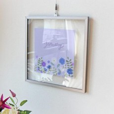 기타 투명액자38CmX38Cm_열두달플라워1월, 골드브라운