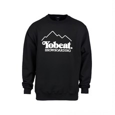 요비트 YOBEAT LOGO CREWNECK BLACK 스노우보드 크루넥 티셔츠 스웻 셔츠 맨투맨