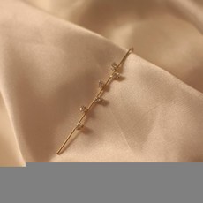 나뭇잎 큐빅 크롤러 후크 귀걸이