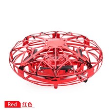 UFO 피젯스피너 손바닥 자기 부상 미니LED 드론 실내 미니 센서 스카이넷, 붉은