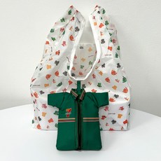 코코찌 일본 세븐일레븐 편의점 접이식 미니 시장바구니 휴대용 키링 장바구니