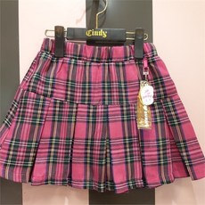 신디키즈체크스커트