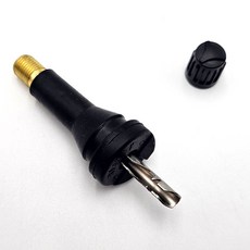 르노 삼성 TPMS 센서연결용 휠 타이어 에어밸브 스템 고무구찌, 블랙, 1개