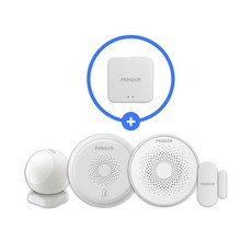 올인원 펭카 스마트 IoT 홈 안심 보안 세트 (게이트웨이 + 도어센서 + 연기감지센서 + 동작감지기 + 사이렌경보기)