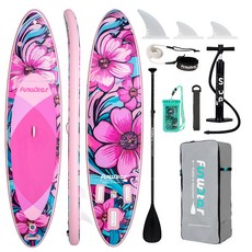 SUP 패들보드 공기주입식 서핑 보트 미꾸스, 플라워 (335/84/15cm)