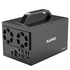MAIWO 팬 2개가 있는 3.5 SATA HDD용 4베이 하드 드라이브 인클로저 4K HDMI 포트 88TB 확장 독립 전원 스위치가 HDD, MAIWO 팬 2개가 있는 3.5 SATA HDD용 4