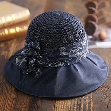 FVQA 여름 왕골모자 여성 가볍게 사치한 퀄리티 스윗 야외 해변 레쉬가드 비치모자