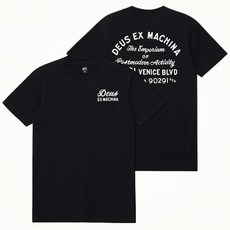 [데우스 엑스 마키나] [비쇼]당일발송 24시즌 데우스 베니스 어드레스 반팔 티셔츠 블랙