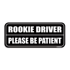 긱베어 루키드라이버 차량용 자석 마그넷 ROOKIE DRIVER 뉴드라이버 초보운전 NEW DRIVER, 블랙, 1개