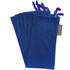 moda 6 PC 안경 안경 마이크로 화이버 소프트 청소 천 가방 파우치 케이스 BLUE