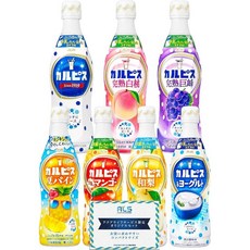 일본 아사히 소프트 드링크 모듬 세트 칼피스 유산균음료 470ml x 6병
