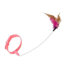 인터랙티브 고양이 티저 스틱 벨 새끼 훈련 재미있는 지팡이 놀이, 1개, 1.pink 2pcs
