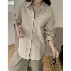 마르멜로 메스 체크 셔츠 오버핏 남방