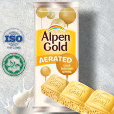 Alpen Gold пористый белый шоколад, 80 г