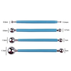 도자기 만들기 공예 공방 조각도 도구 조각 장난감 폴리머 클레이 점액 스테인레스 스틸 4 pcs 클레이 조각 몰딩 볼 전문 diy