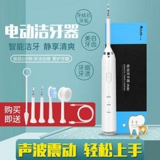 셀프치석제거 치석제거기 미백초음파전동 스케일링기 스케일링 치석제거용, 04 화이트 메쉬 레드