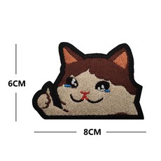 동물 재미있는 자수 패치 고양이 칼 오리 밈 평안 거위 화난, 14.21 Embroidery, 1개