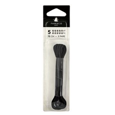파마코 75cm 라운드 구두끈, 블랙, 1개