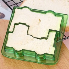쿠키 샌드위치 커터 몰드 쪽자 달고나 틀 빵 창조적 인 귀여운 별 공룡 피크닉 체험학습, 녹색 자동차, 1개