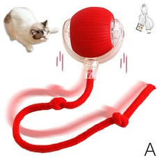 인터랙티브 고양이 공 슈퍼 드라이브 롤링 새 지저분한 모션 활성, 1개, 3.Red