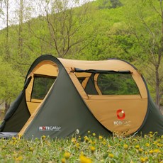 로티캠프 로티캠프 네이처 팝업텐트 3인용, 올리브카키, 3-4인용