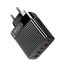 고속충전기 5포트 120W, 1개, 블랙