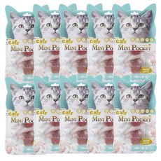 더캣츠 그대로 미니포켓 고양이 간식 치킨 참치 연어 10p, 25개, 참치맛