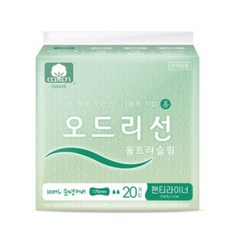 오드리선 순면커버 울트라슬림 생리대 롱 팬티라이너, Rong라이너, 20개입, 6개